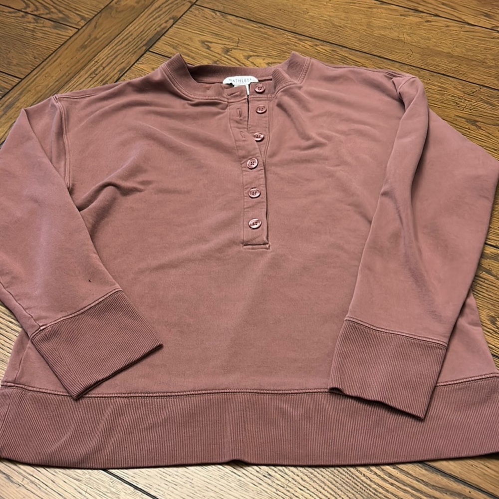 Athleta Balance Henley Sweatshirt, M